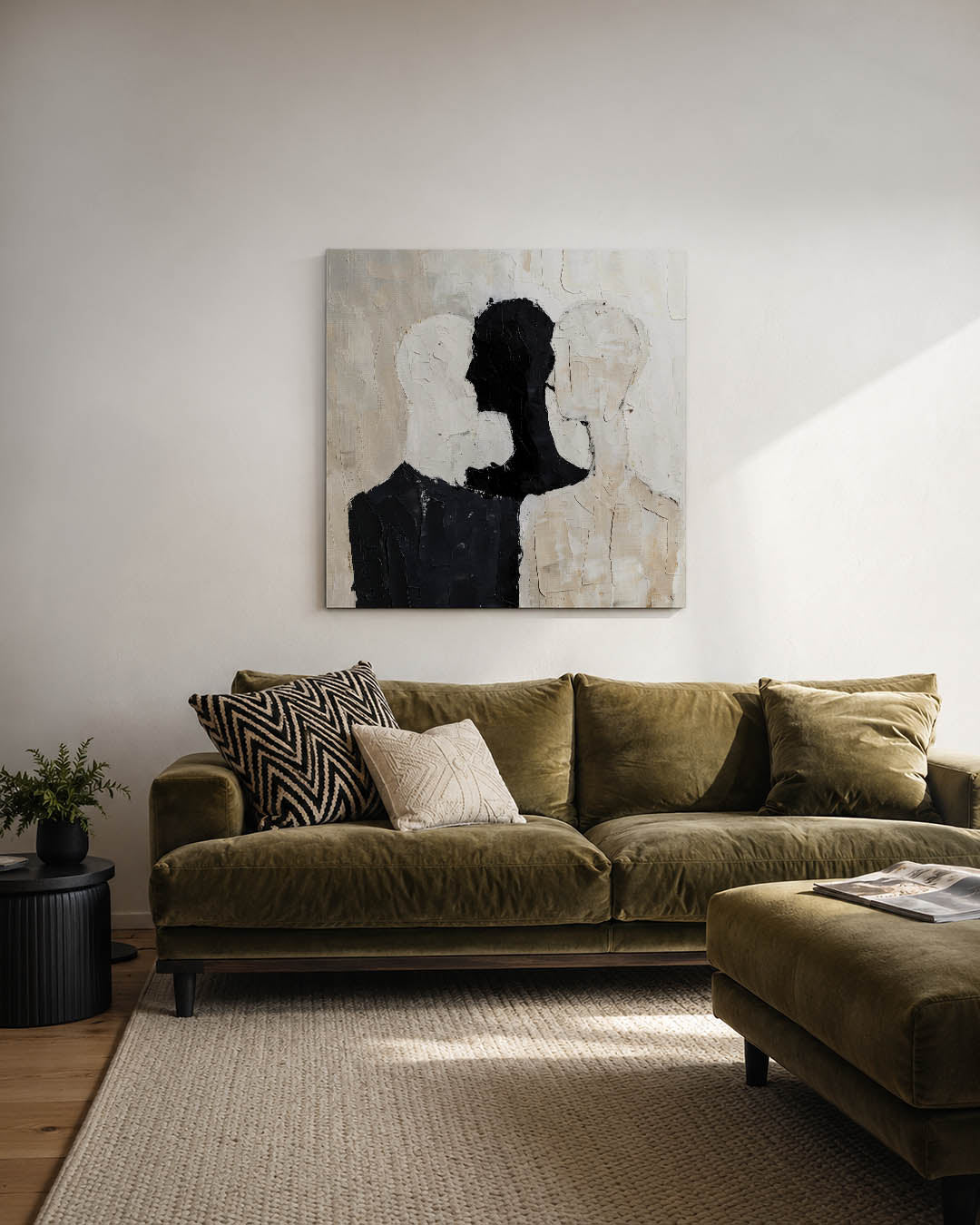 Gelaagde silhouetten Kunstwerk