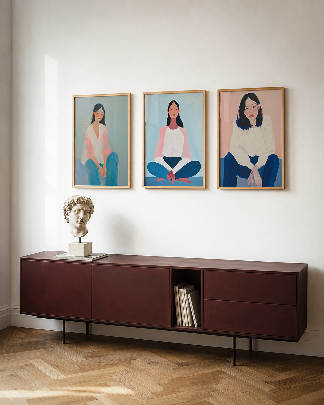 Zachte kleurenharmonie Posterset