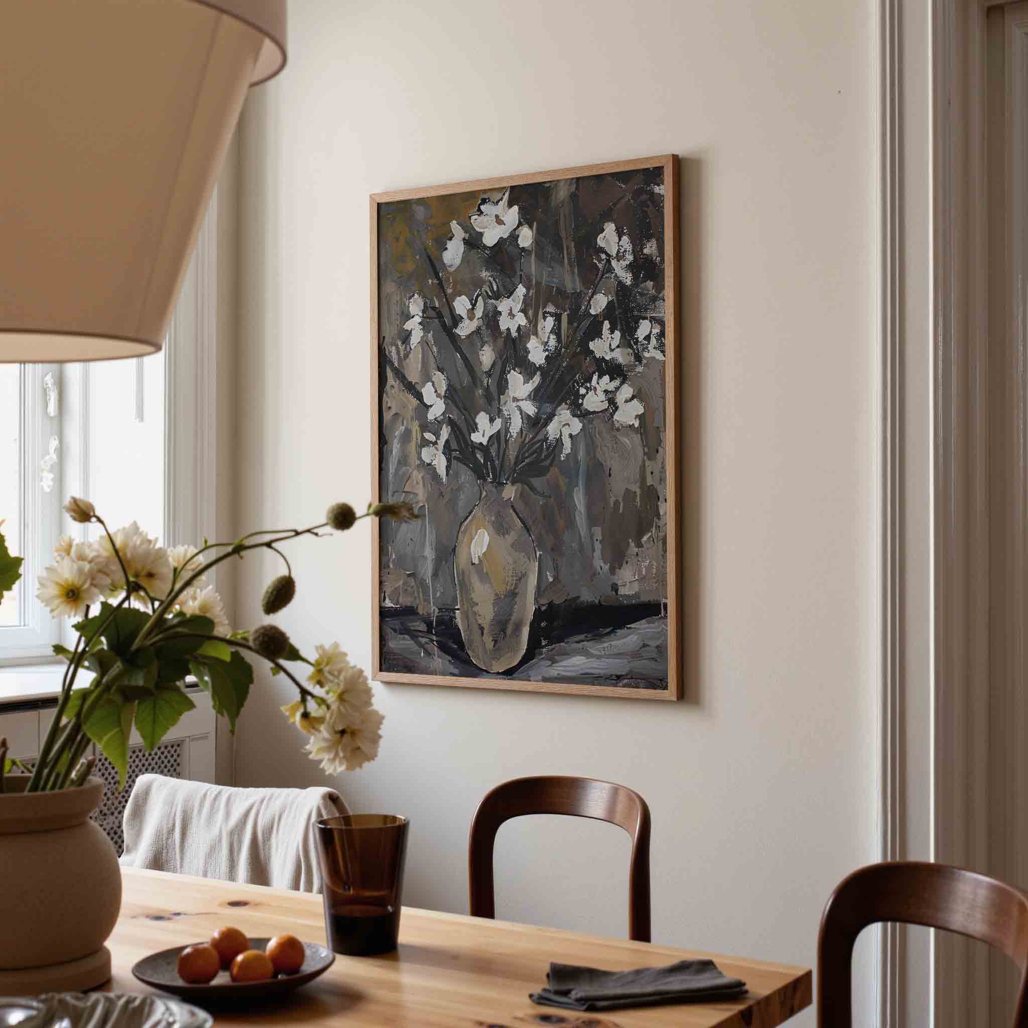 Bloemen in vaas Poster