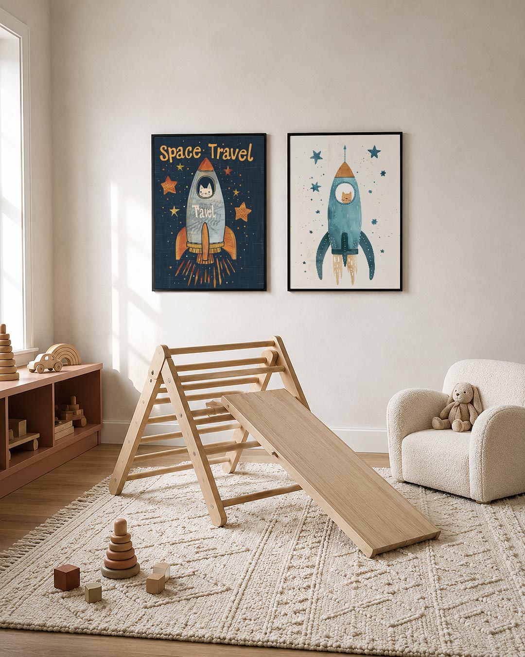 Ruimteavontuur illustratie Posterset