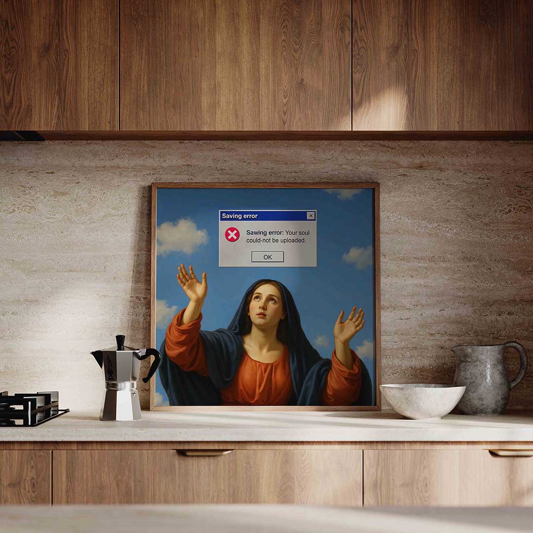 Vrouw met foutmelding Poster