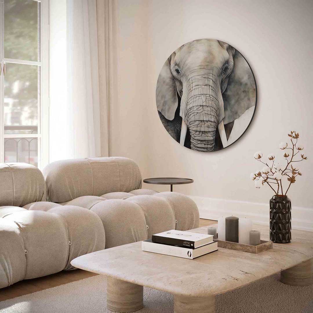Olifant portret Muurcirkel
