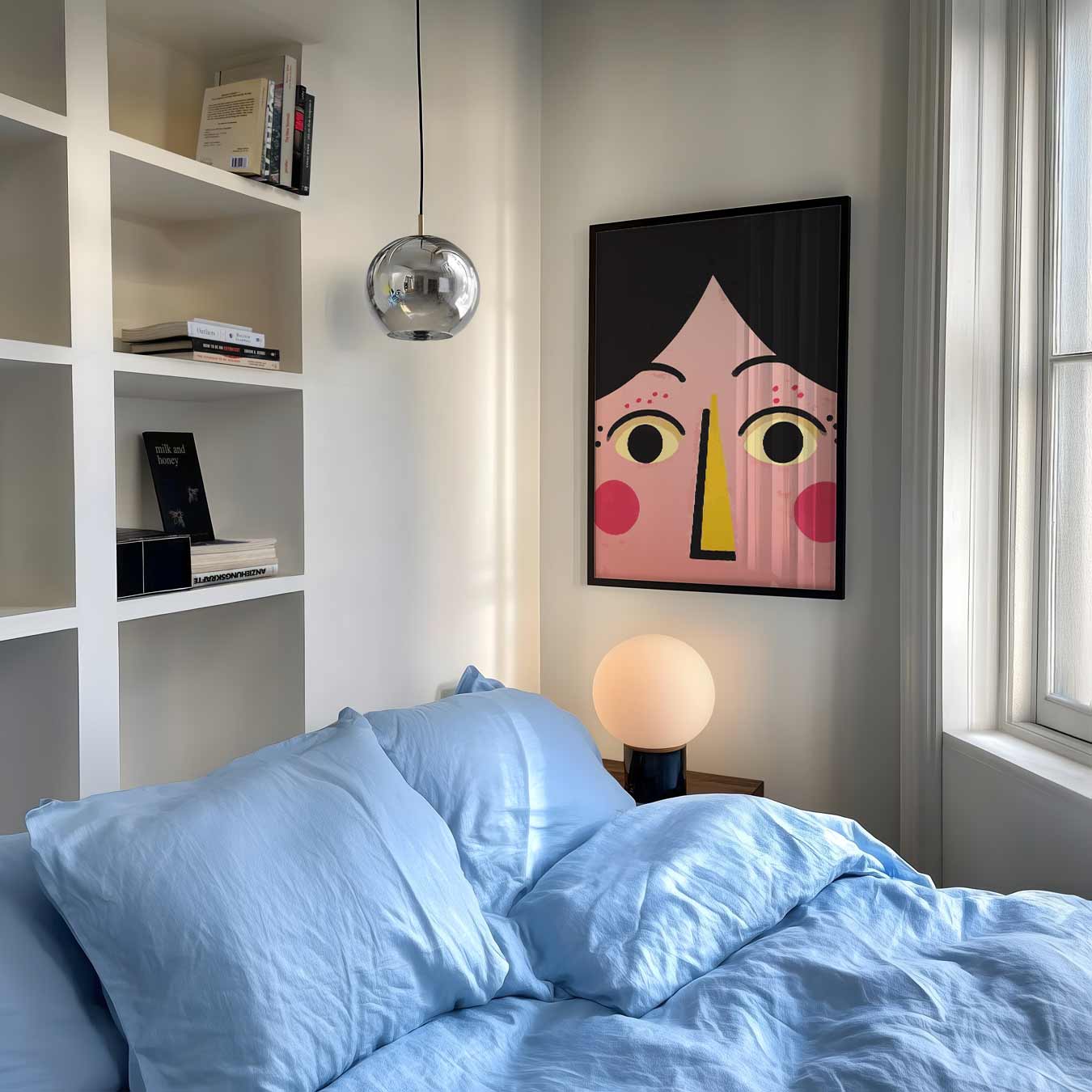 Vrolijke Gezichtsillustratie Poster-WallArtistic
