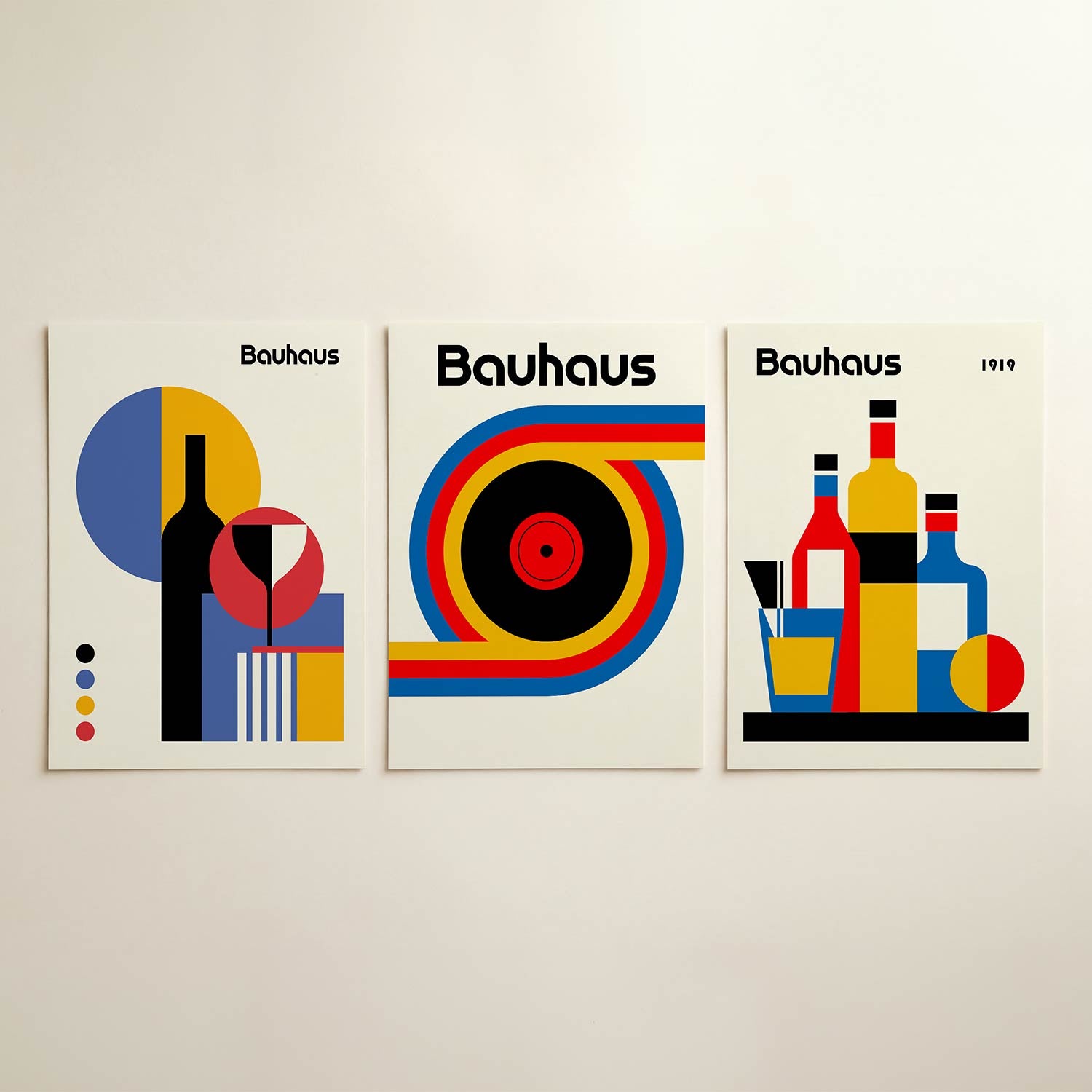 Vormen en kleurvlakken Posterset