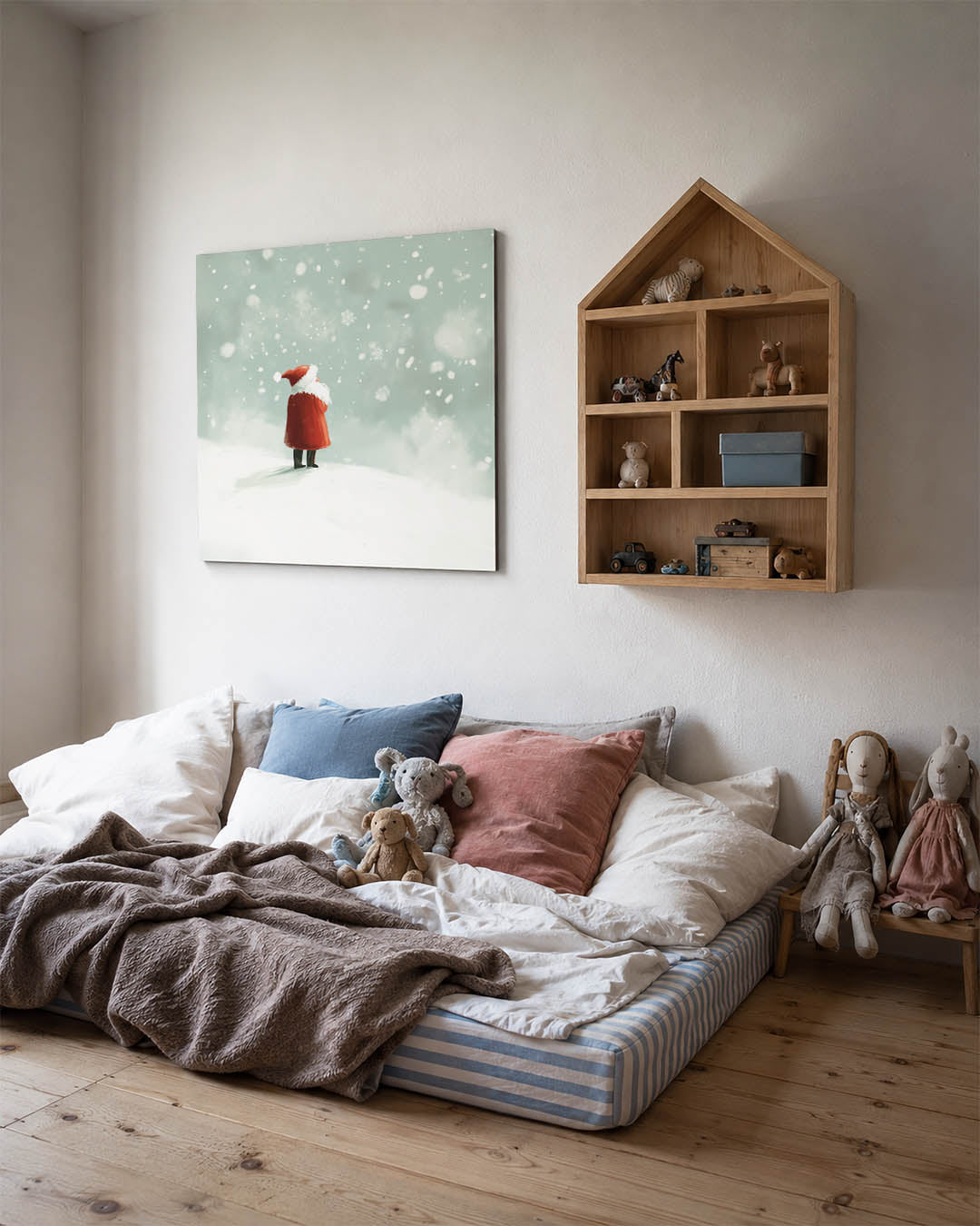 Winterlandschap met figuur Kunstwerk