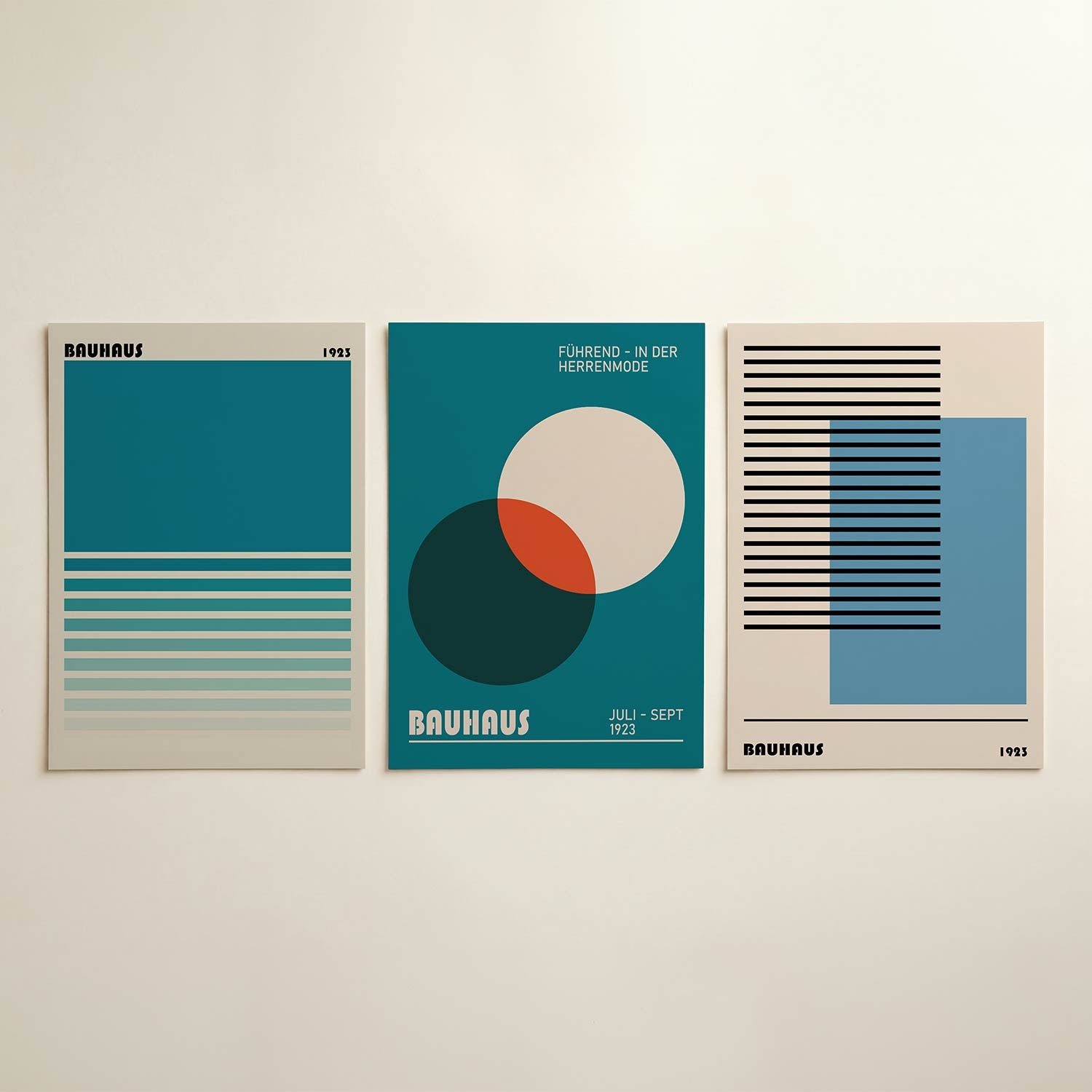 Kleurvlakken en lijnen Posterset