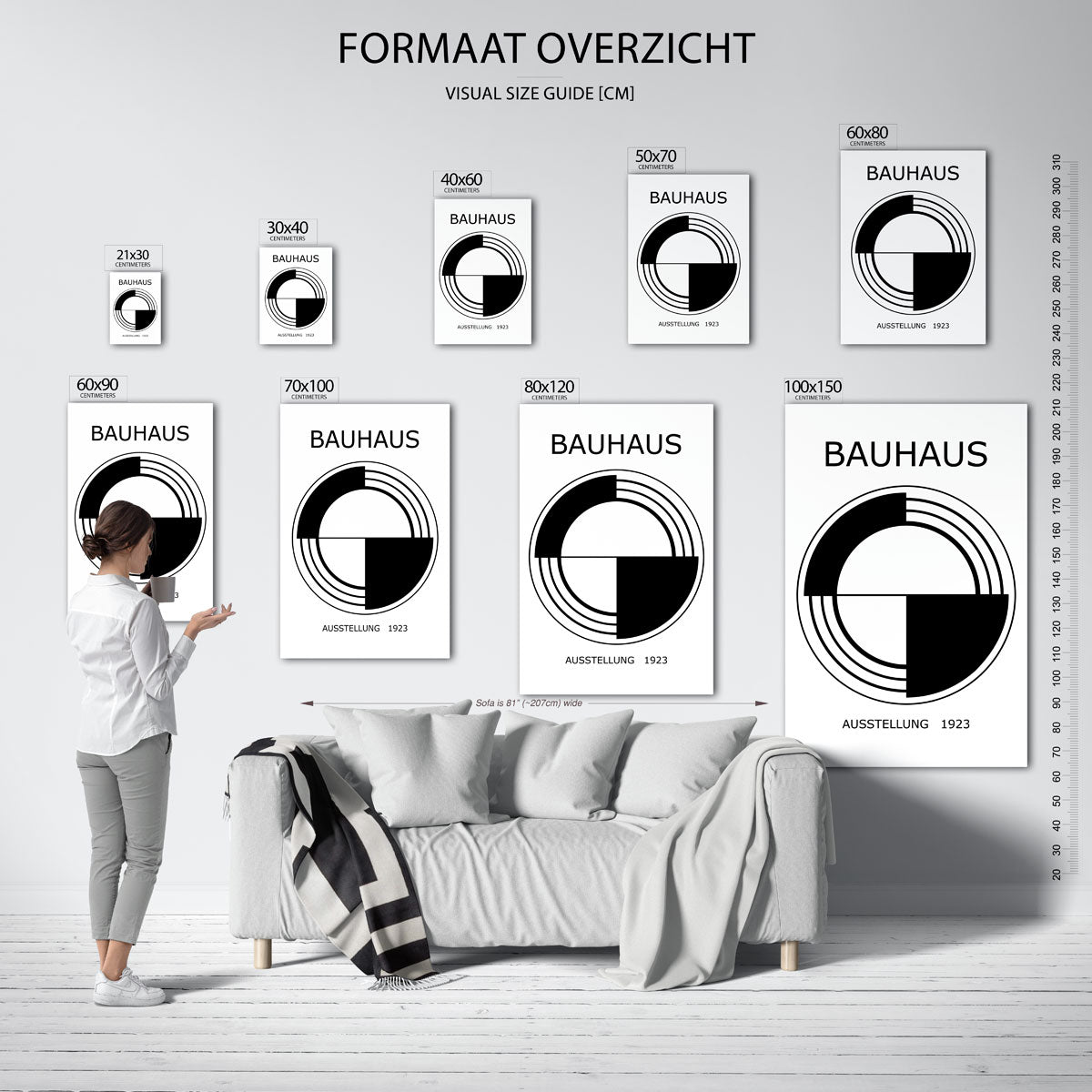 Cirkelvormen en lijnen Poster