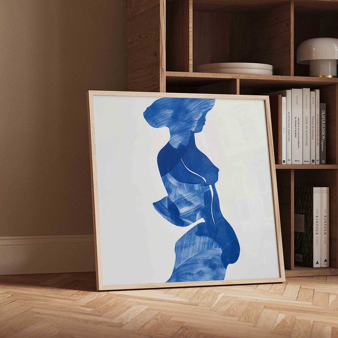 Blauwe figuur Poster