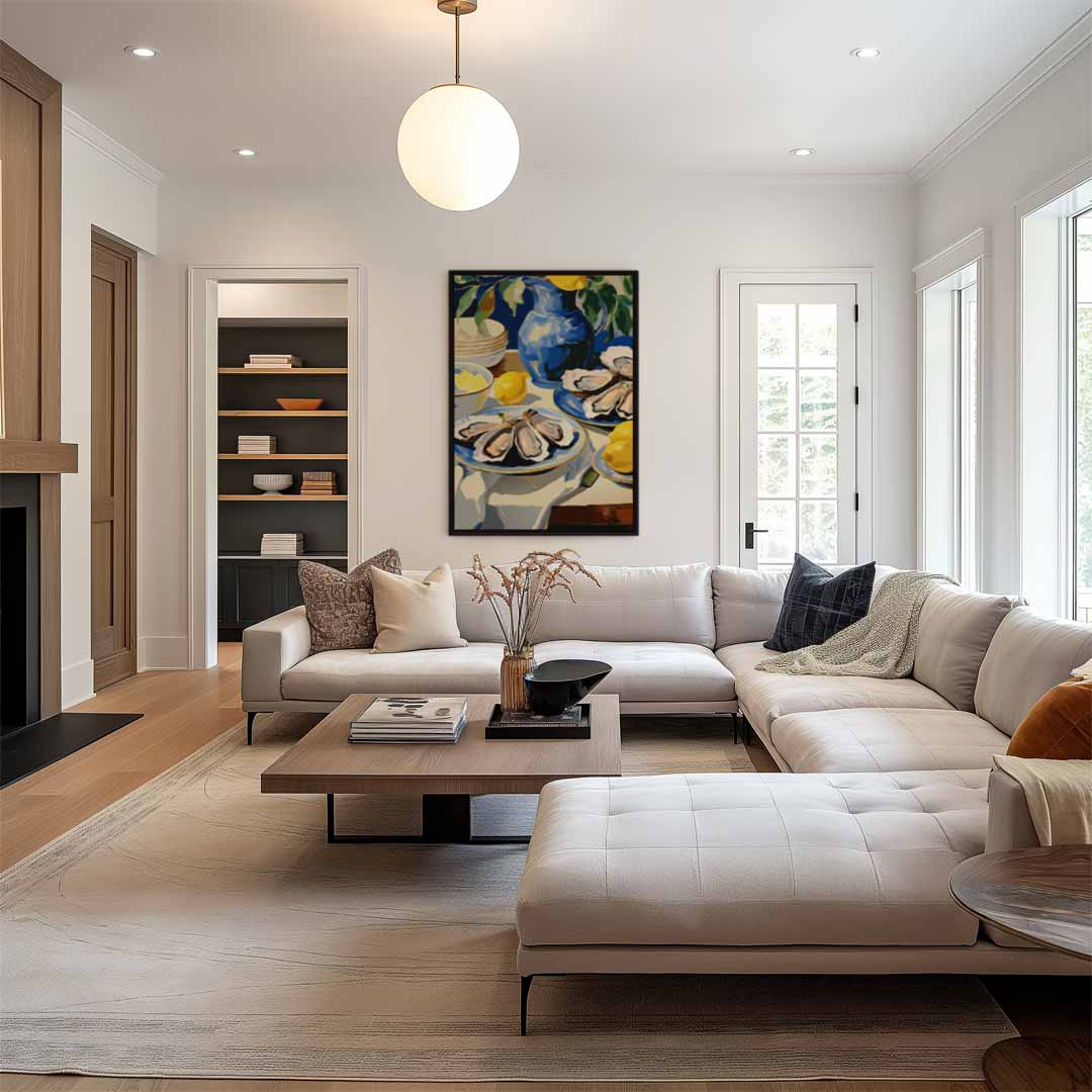 Elegant Oester Stilleven Kunstwerk-canvas-dibond-plexiglas-wanddecoratie-WallArtistic
