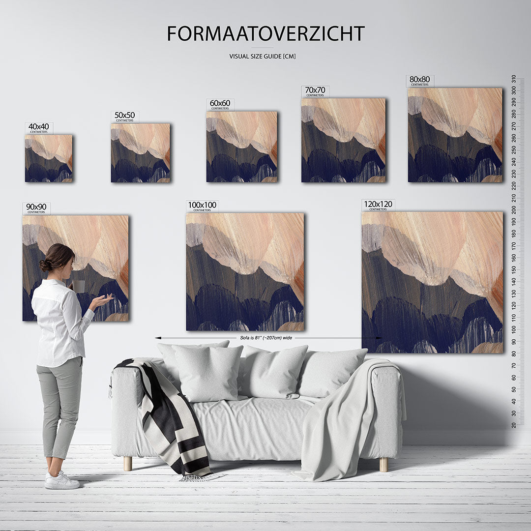 Organische penseelstreken Kunstwerk