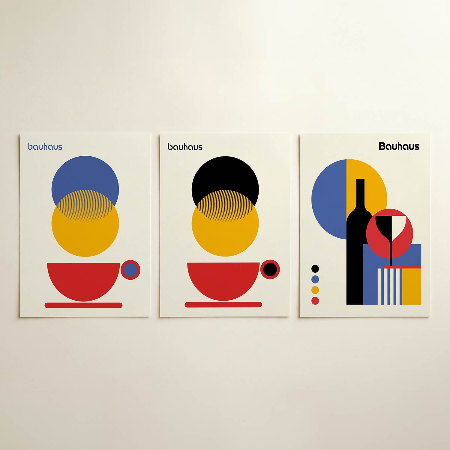 Vormen en kleurvlakken Posterset
