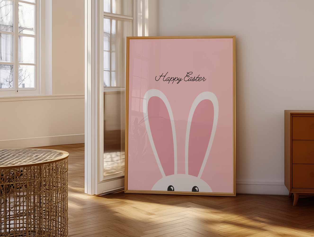 Vrolijke Paas Bunny Poster-WallArtistic