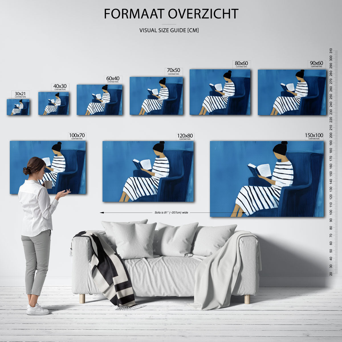 Lezende vrouw Poster