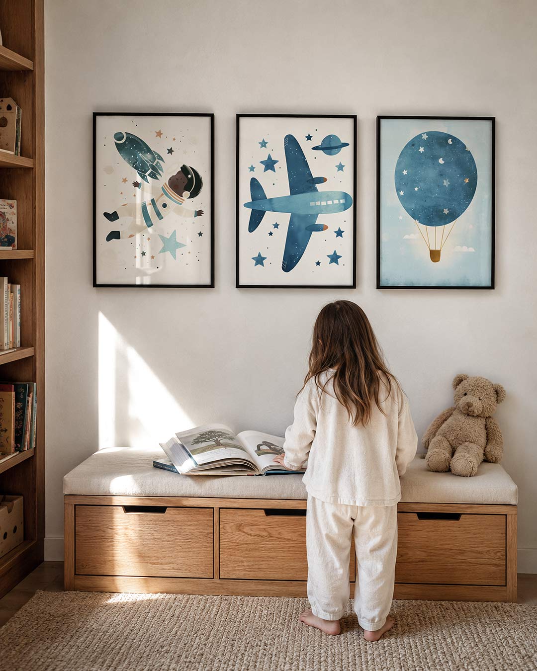 Ruimteavontuur illustratie Posterset