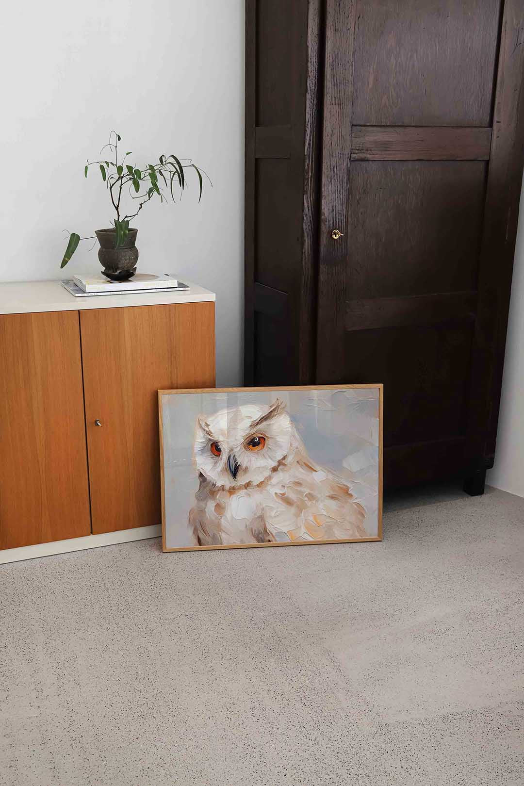 Uil met oranje ogen Poster