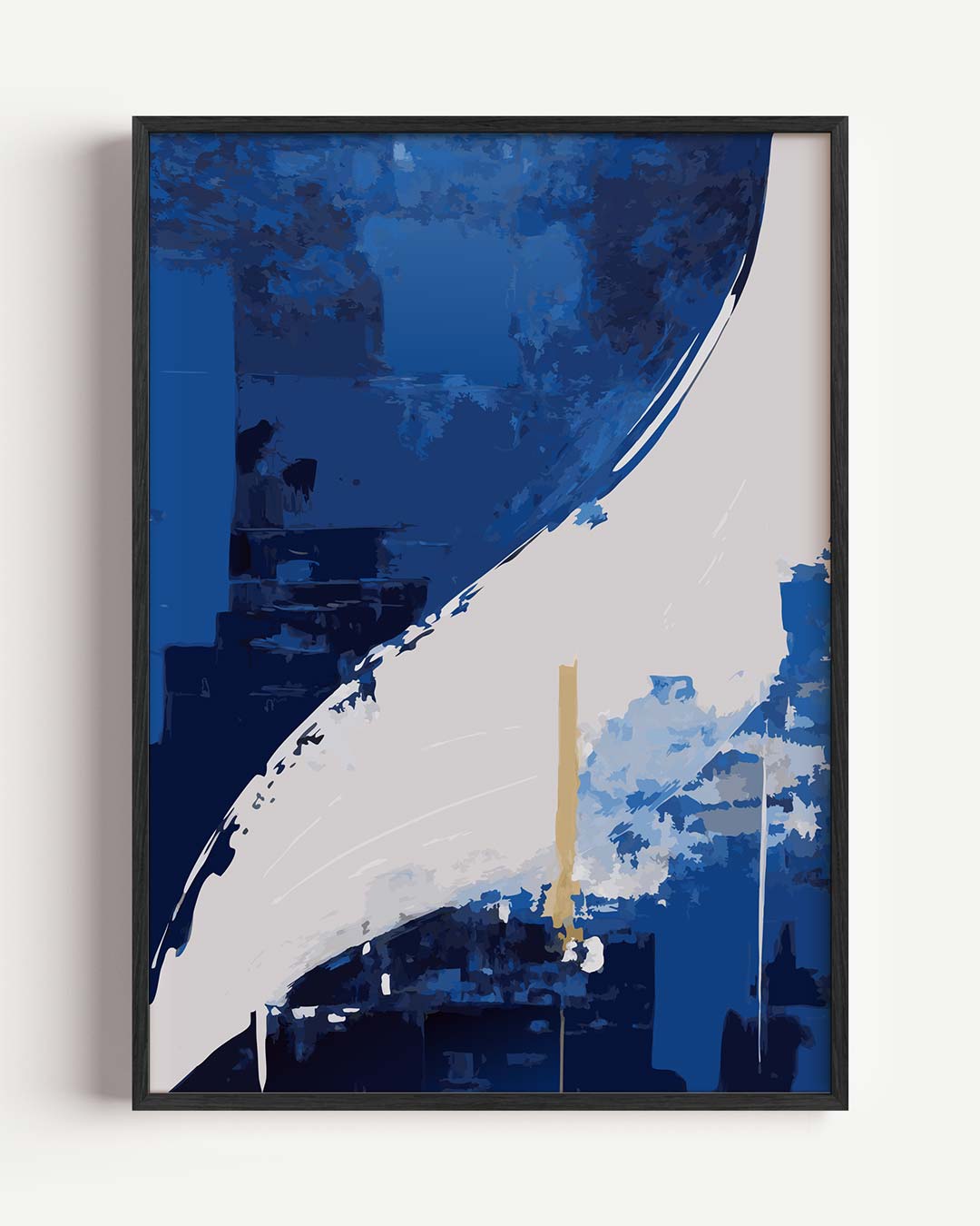 Abstracte Blauwe Golven Poster-WallArtistic