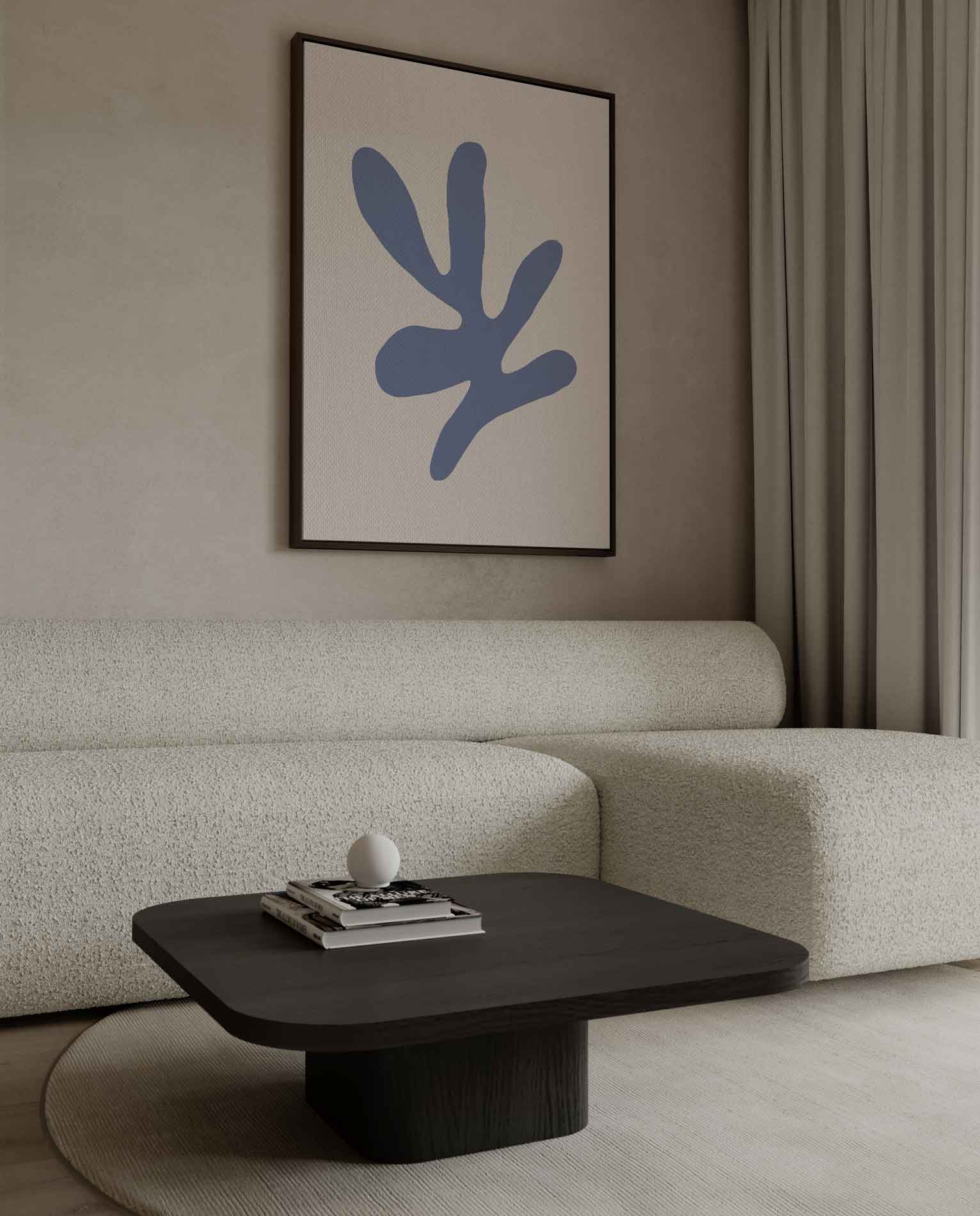Blauwe Dans Kunstwerk-canvas-dibond-plexiglas-wanddecoratie-WallArtistic