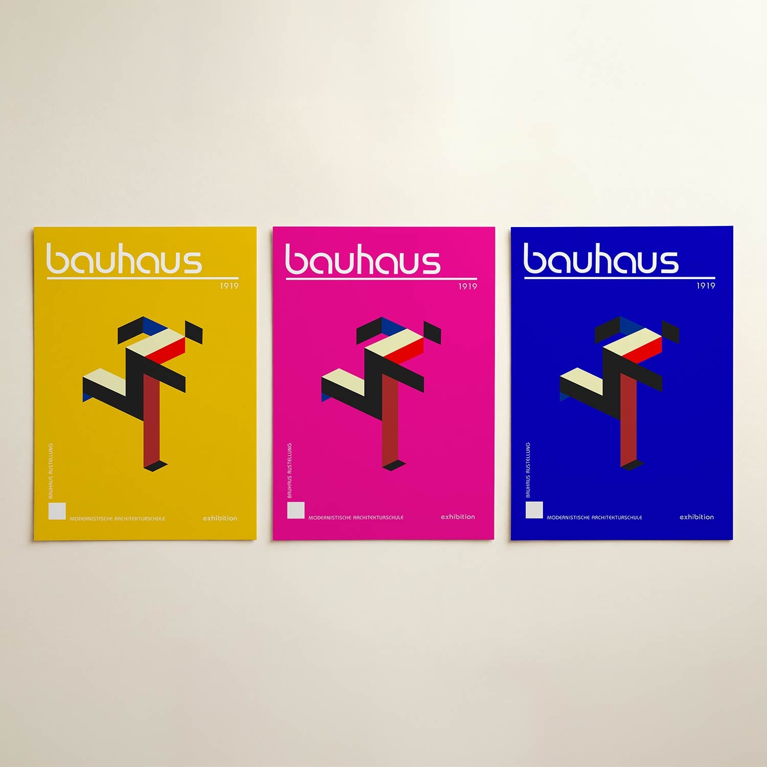 Kleurrijke vormstructuur Posterset