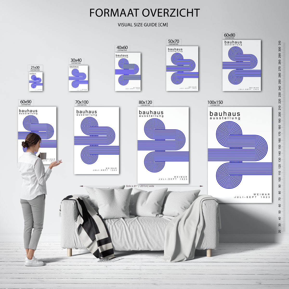 Lijnen en cirkelvormen Poster
