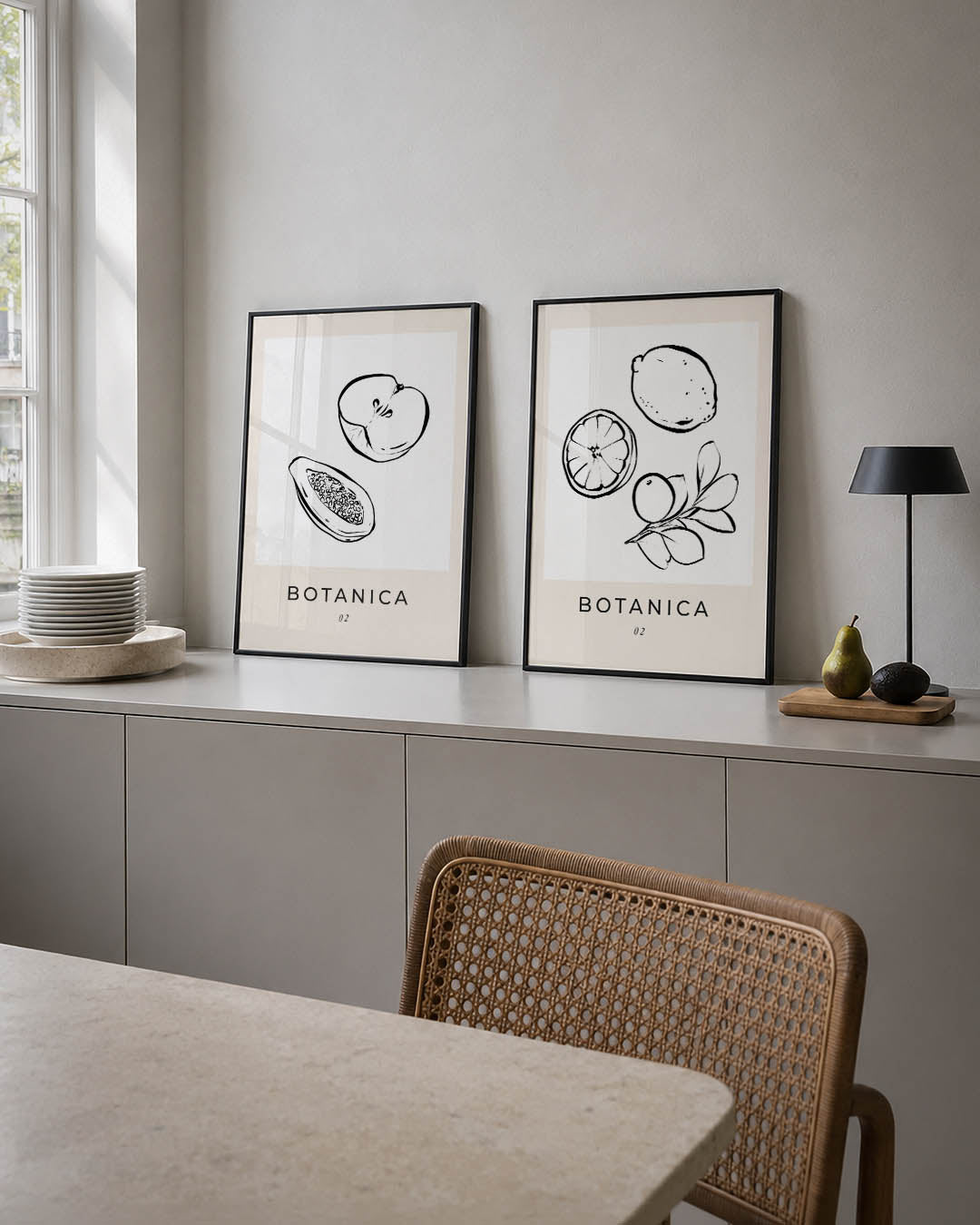 Fruitige lijnen Posterset