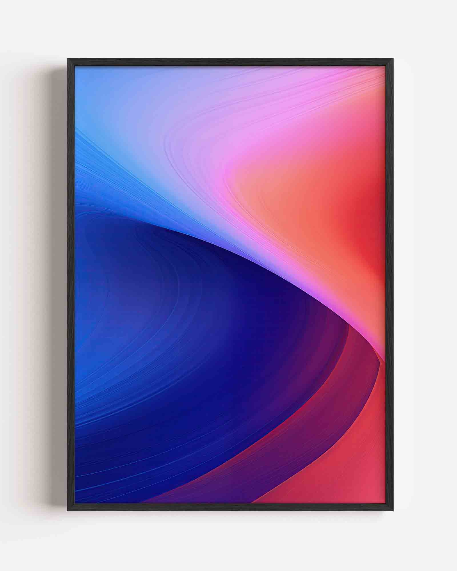 Kleurrijke golvende lijnen Poster