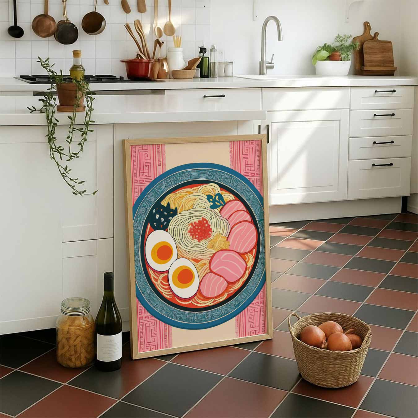 Kleurrijke Ramen Kunstposter-WallArtistic