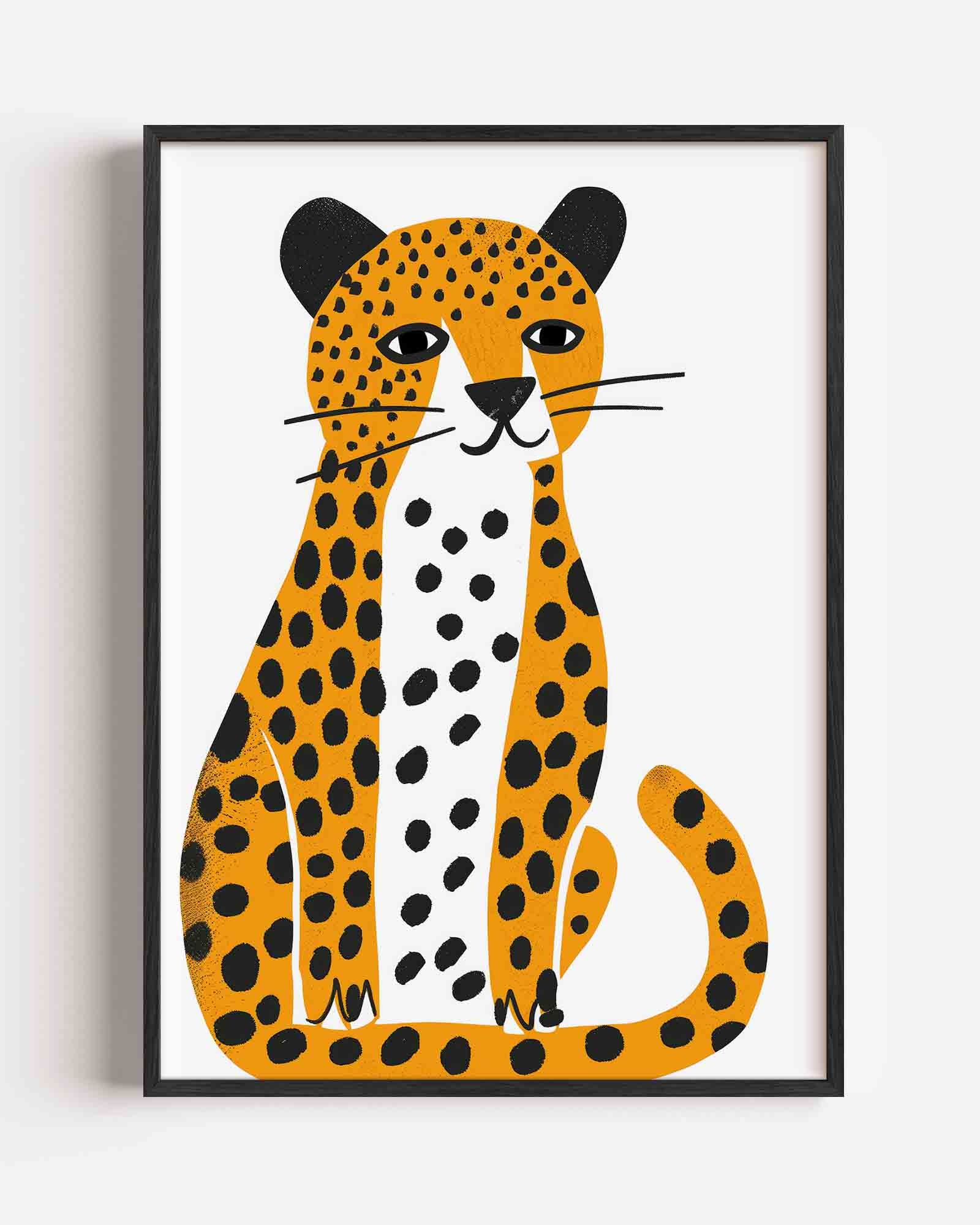 Luipaard illustratie Poster