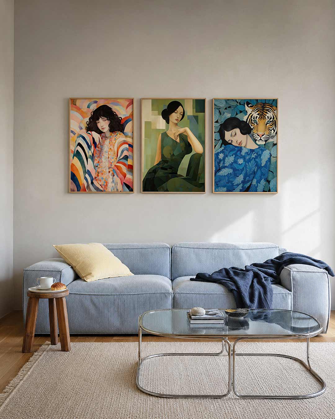 Kleurrijke golven Posterset