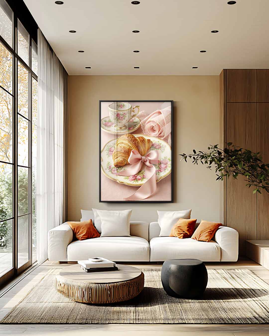 Elegante Ontbijt Sfeer Kunstwerk-canvas-dibond-plexiglas-wanddecoratie-WallArtistic