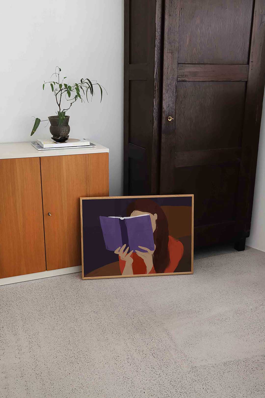 Lezende vrouw Poster
