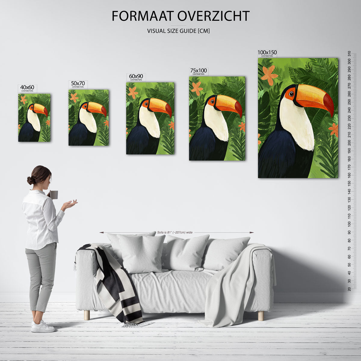 Tropische toekan Kunstwerk