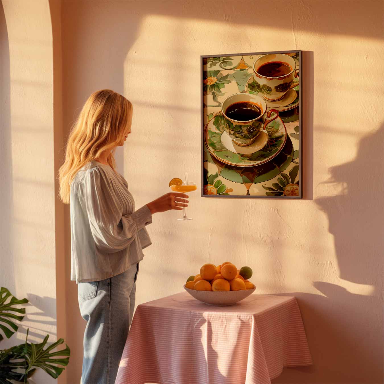 Sfeervolle Koffie Moment Poster-WallArtistic