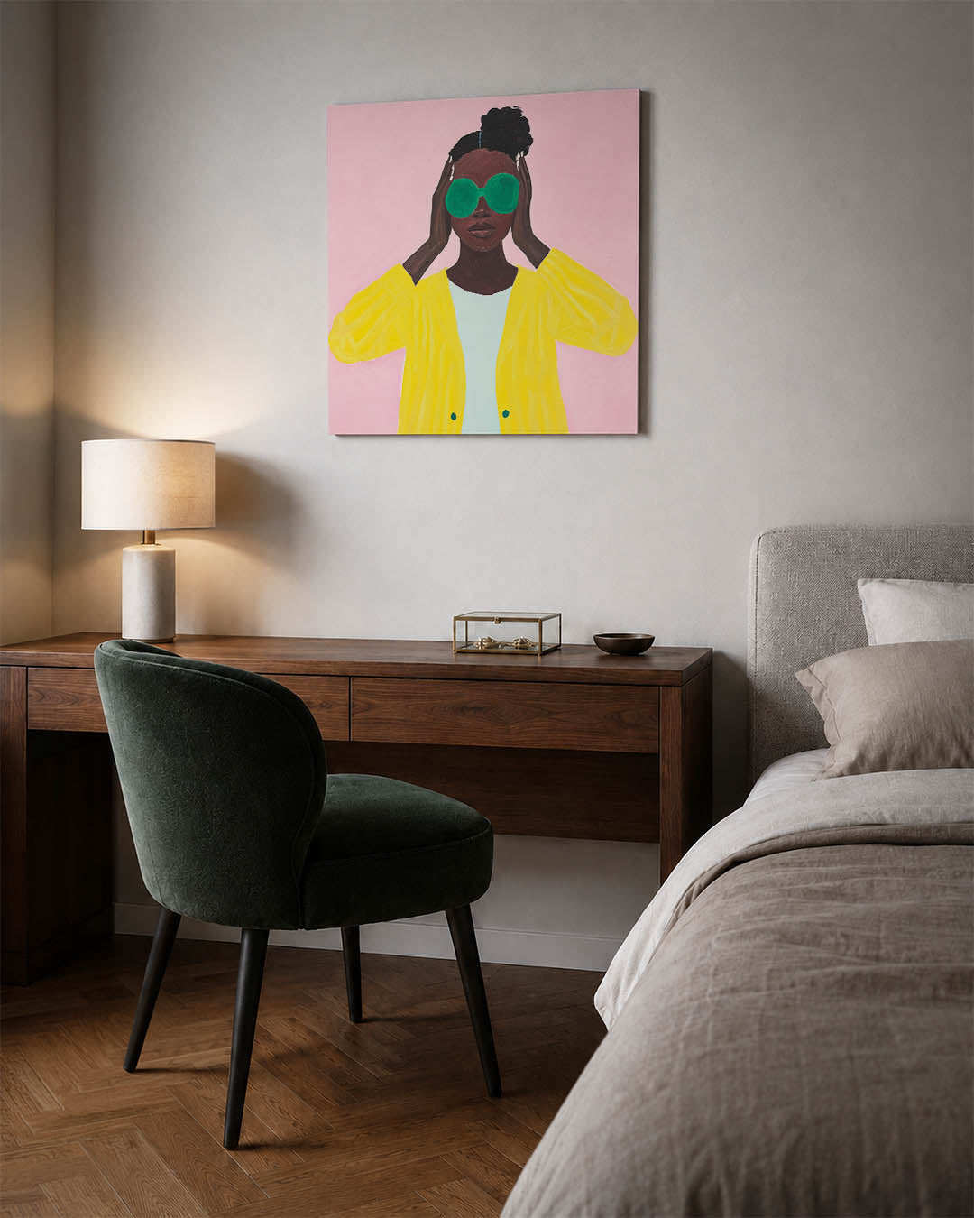 Vrolijke portretstudie Kunstwerk