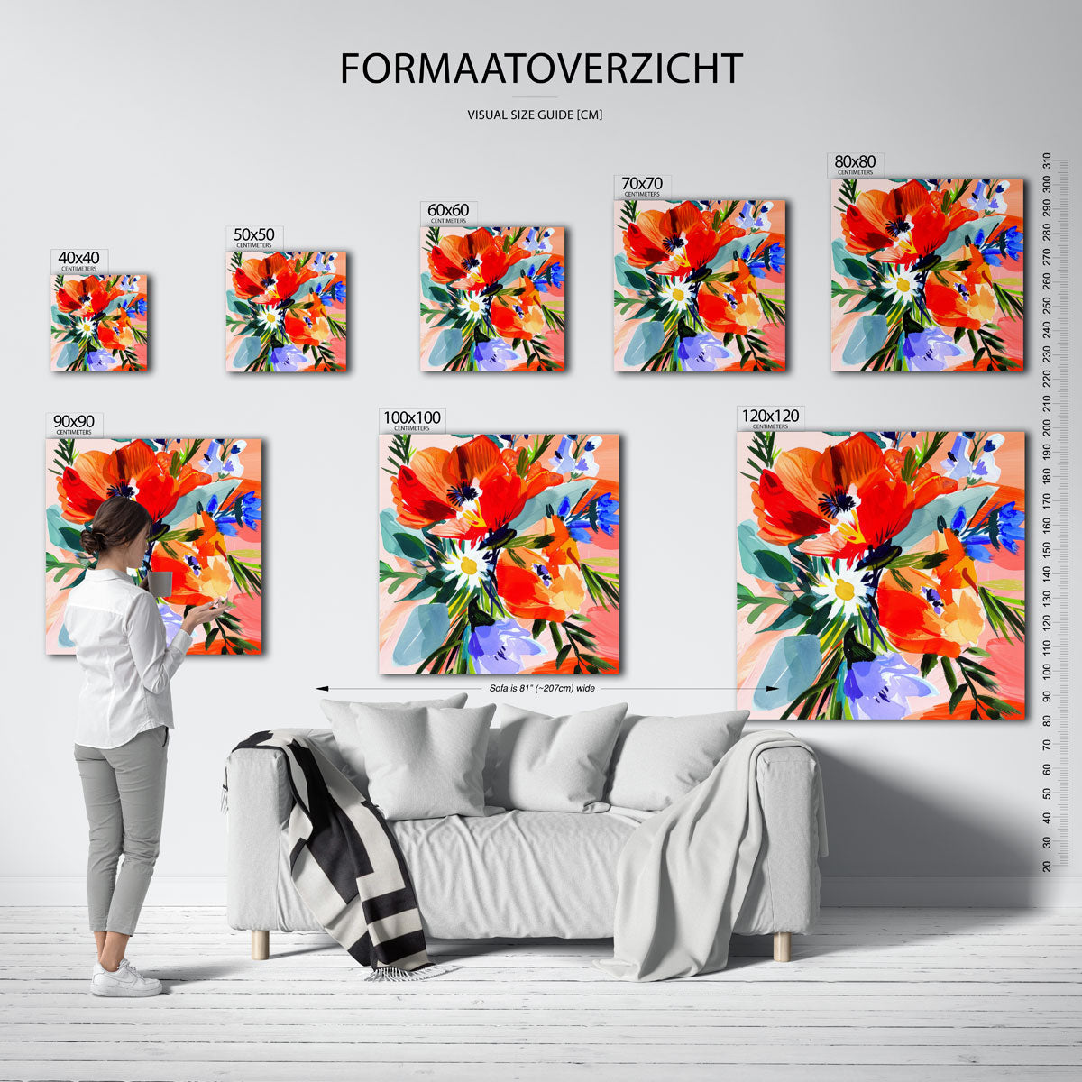 Bloemen in levendige kleuren Poster