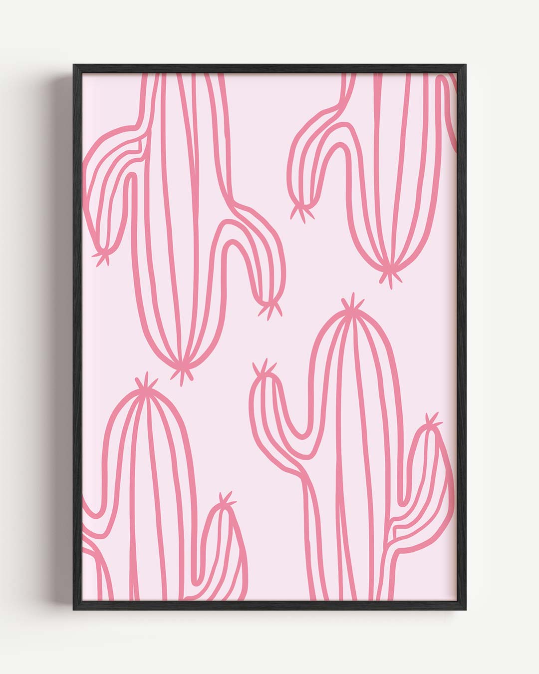Trendy Cactus Illustratie Poster-WallArtistic