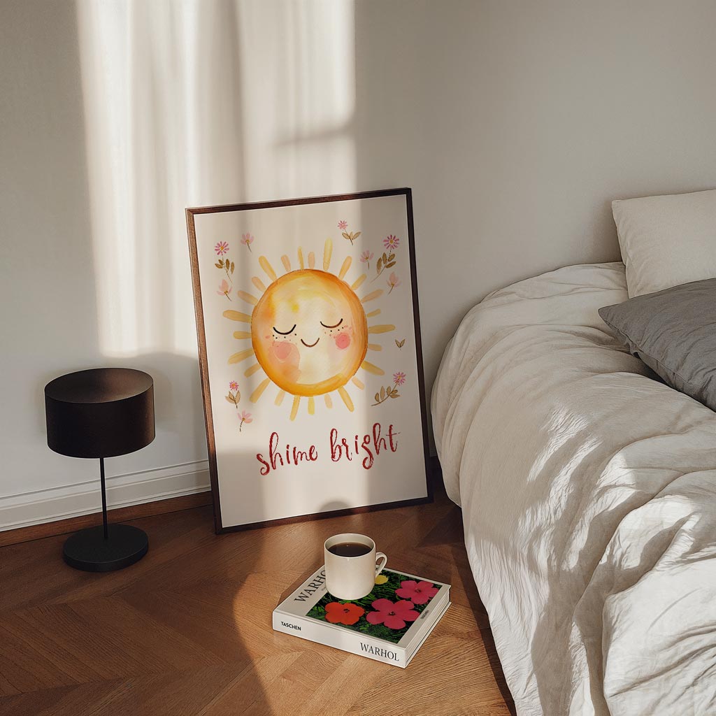 Stralende Zon Bloemenposter-WallArtistic