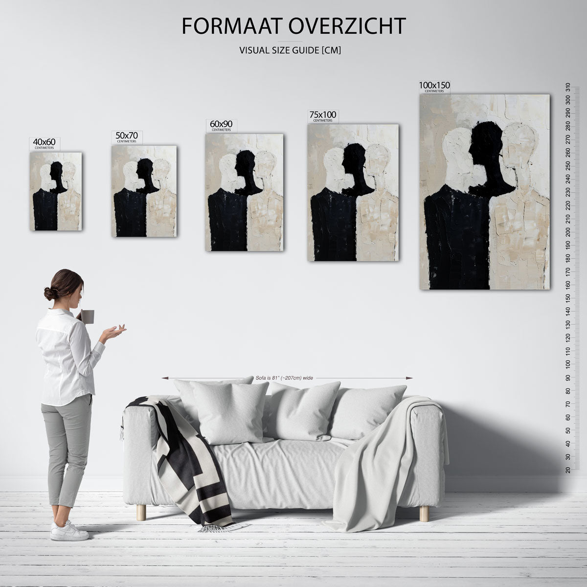 Menselijke silhouetten Kunstwerk