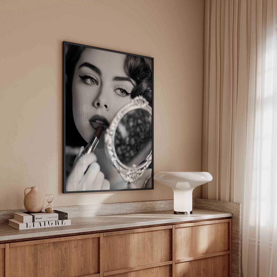 Vrouw met spiegel Poster