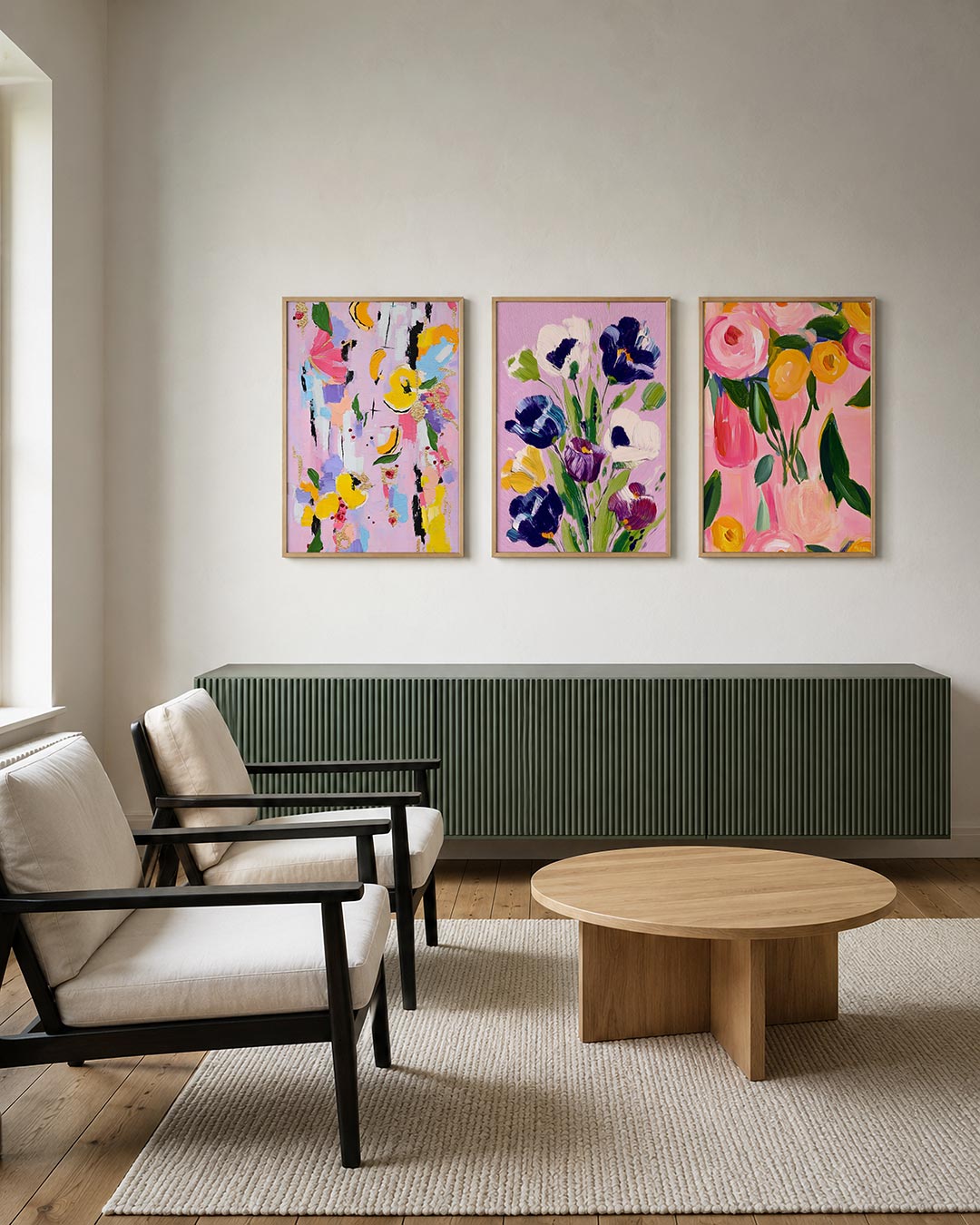 Kleurrijke vormenmix Posterset