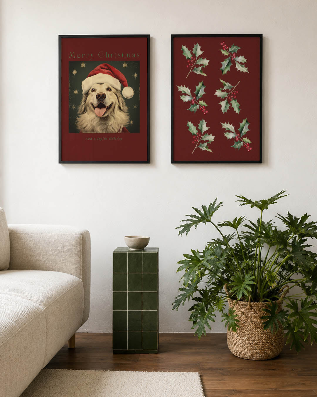 Vrolijke kerstgroet Posterset