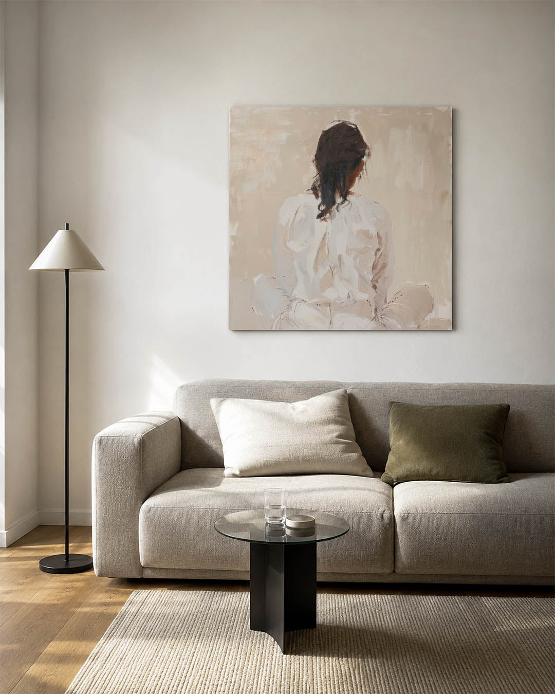 Vrouw in reflectie Kunstwerk