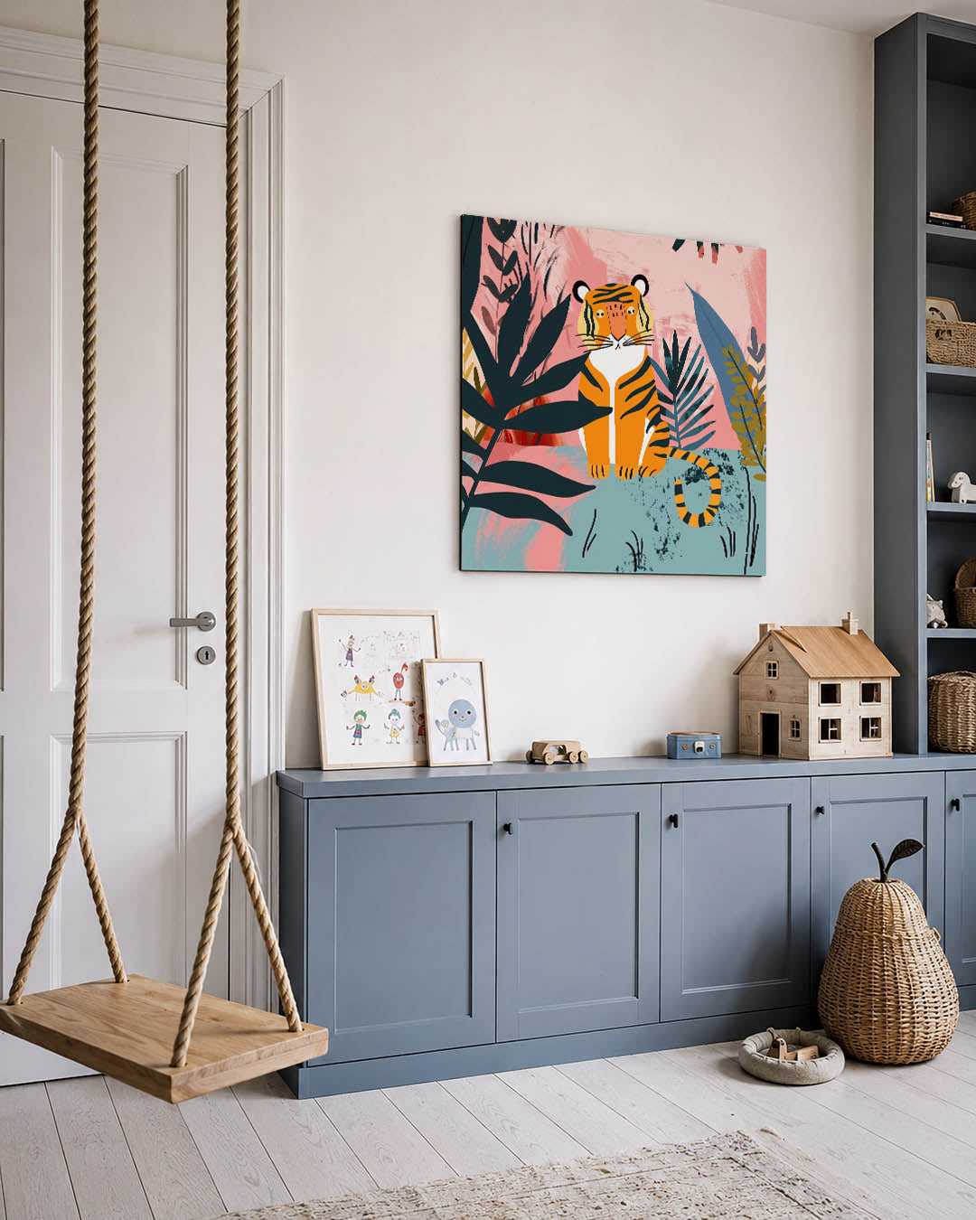 Tropische tijger illustratie Kunstwerk