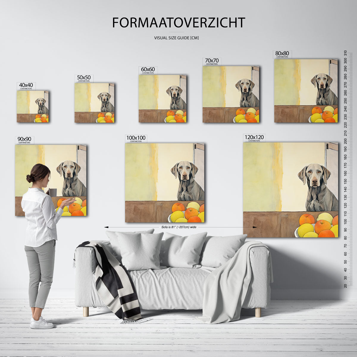 Hond en fruit Poster