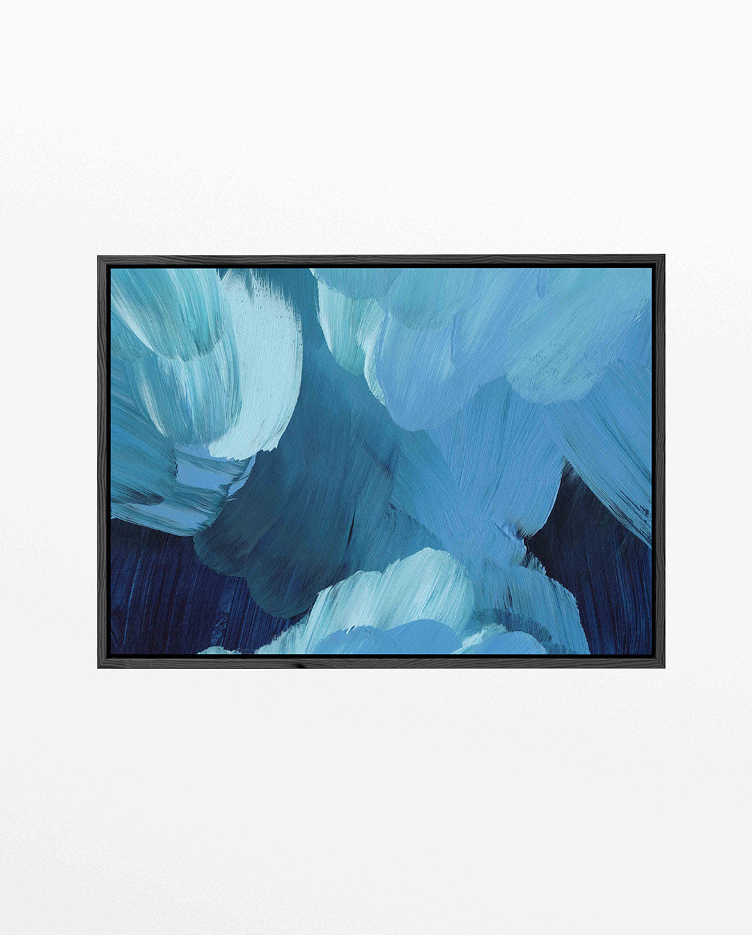 Dynamische blauwe beweging Kunstwerk