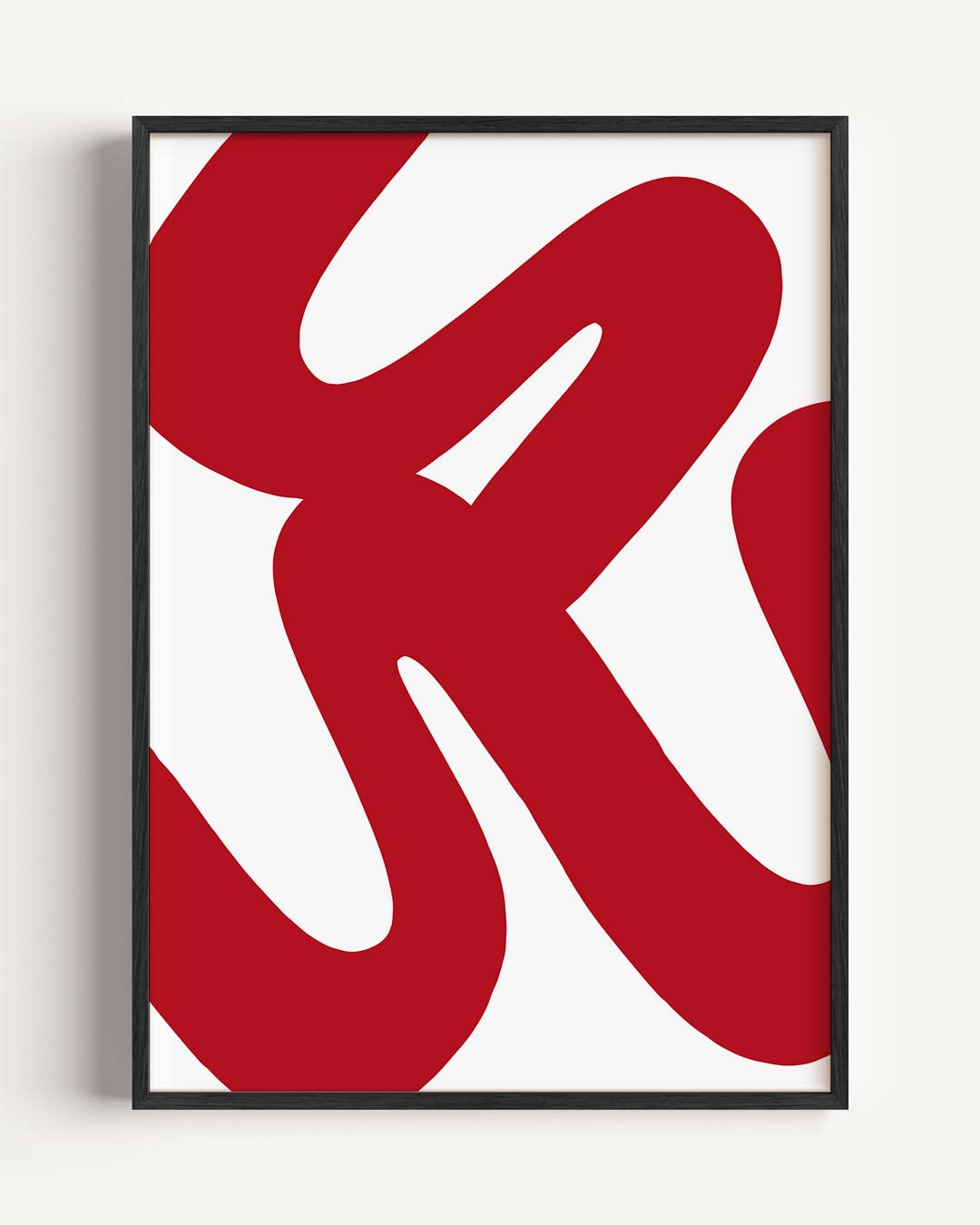 Rode Lijnkunst Abstract Poster-WallArtistic