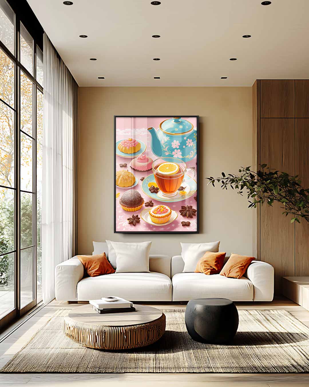 Theetijd Verwennerij Kunstwerk-canvas-dibond-plexiglas-wanddecoratie-WallArtistic