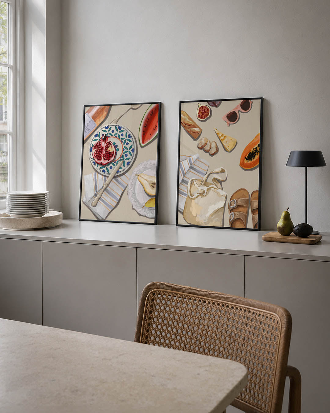 Fruit en patronen Posterset