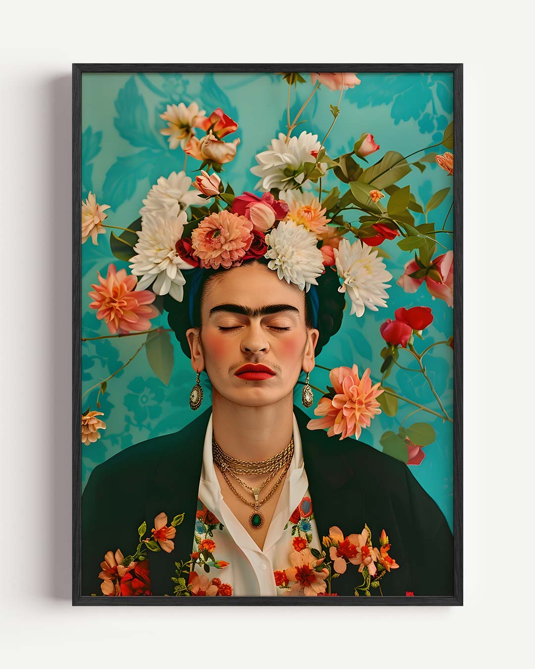 Bloemenmagie Portret Poster-WallArtistic