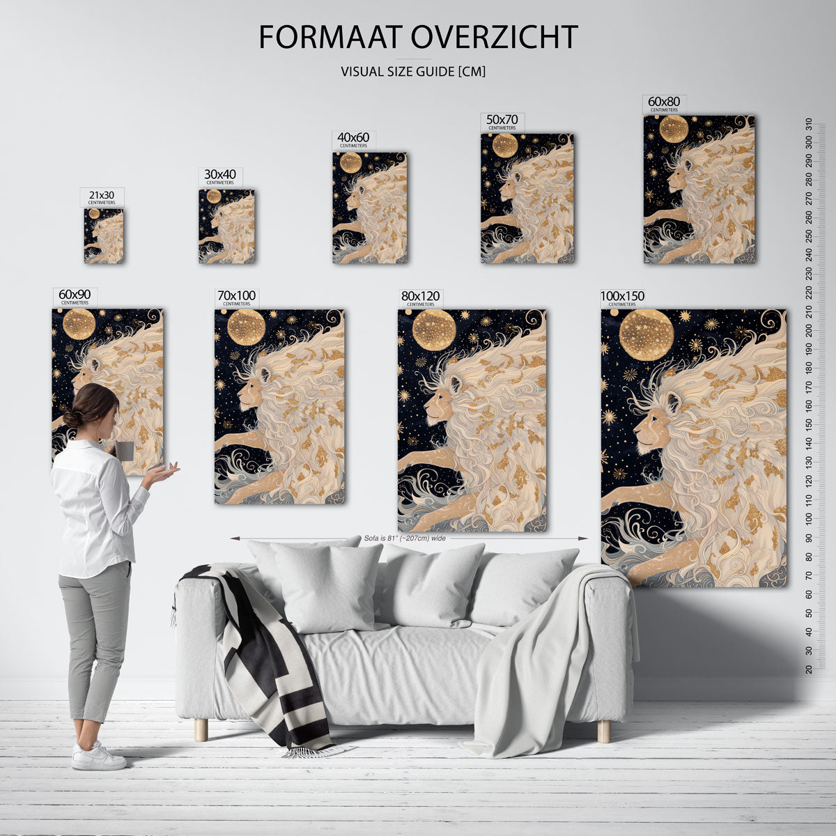 Leeuw met sterren Poster
