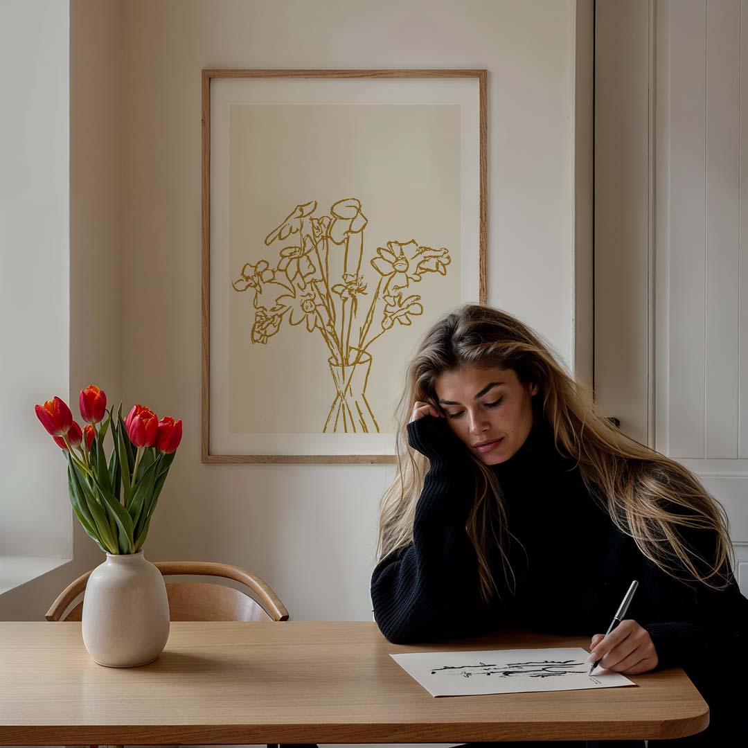 Bloemen Elegantie Poster-WallArtistic